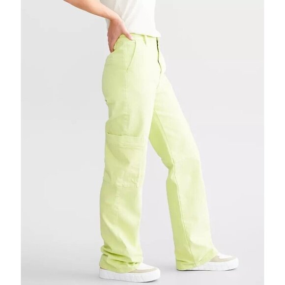 KanCan Signature 90s Straight Cargo Stretch Neon Pants Size 30 - Picture 3 of 16